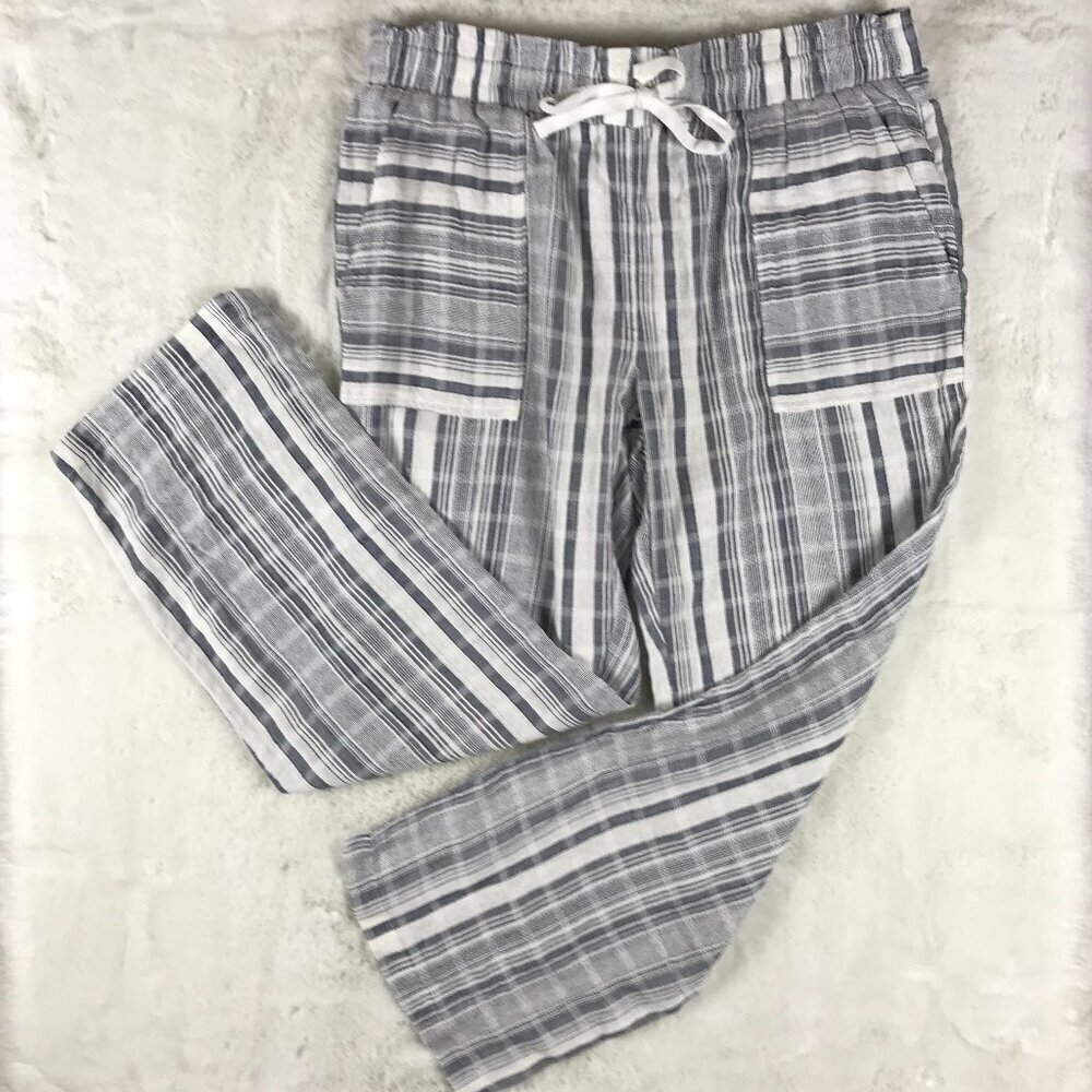 NY COLLECTION Cotton Gauze Striped Causal Pants NWT 1X